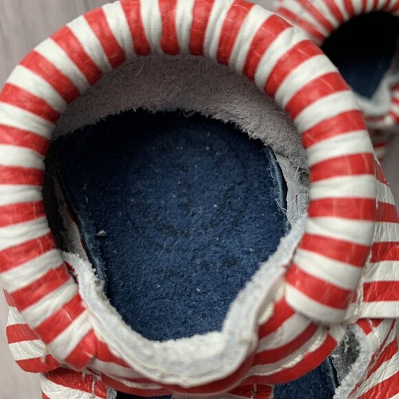 Freshly Picked Red & White Stripe Mary Jane Moccs - Picture 6 of 7